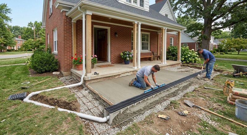 Porch Drain Installation